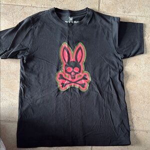 Psycho Bunny Black and Pink Short Sleeve Tee